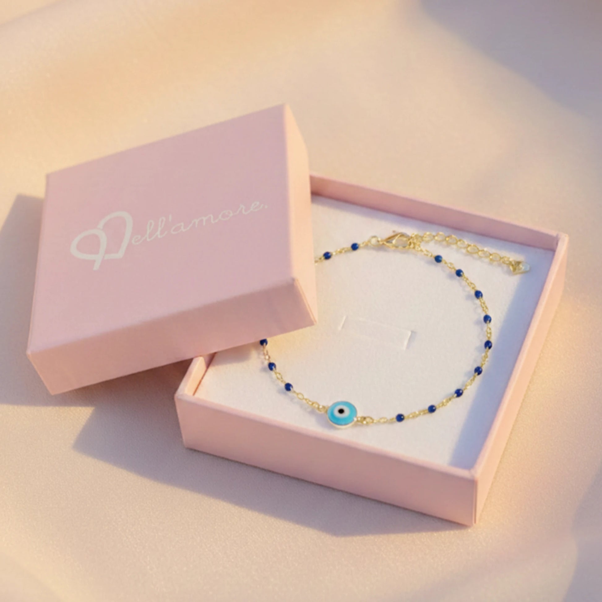 925 Sterling Silver Gold Plated Evil Eye & Enamel Beads Anklet| Ideal Gift For Girls & Women| Adjustable And Lightweight Anklet|For Daily Wear And Ocassionally| Hallmark 925 Silver