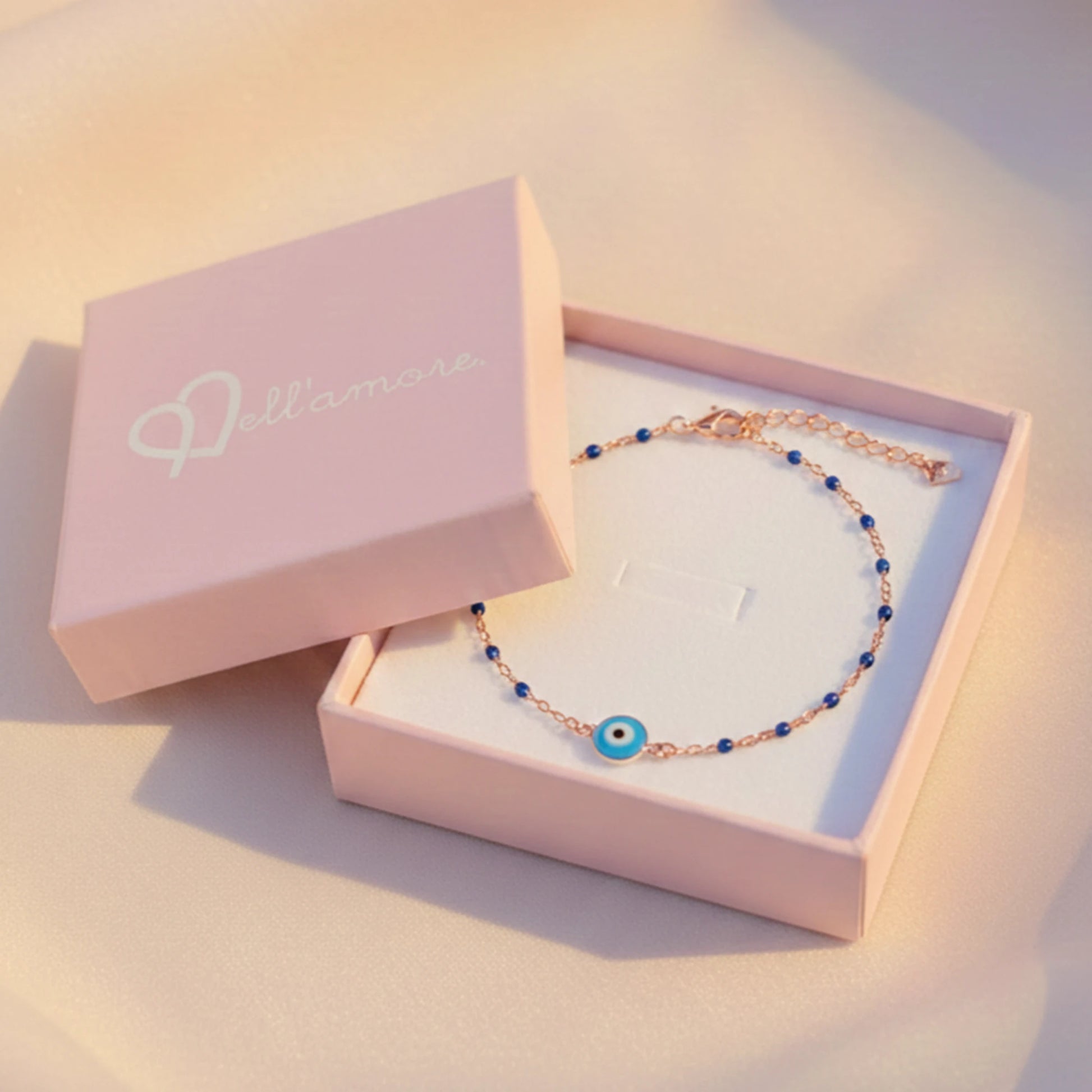 925 Sterling Silver Gold Plated Evil Eye & Enamel Beads Anklet| Ideal Gift For Girls & Women| Adjustable And Lightweight Anklet|For Daily Wear And Ocassionally| Hallmark 925 Silver