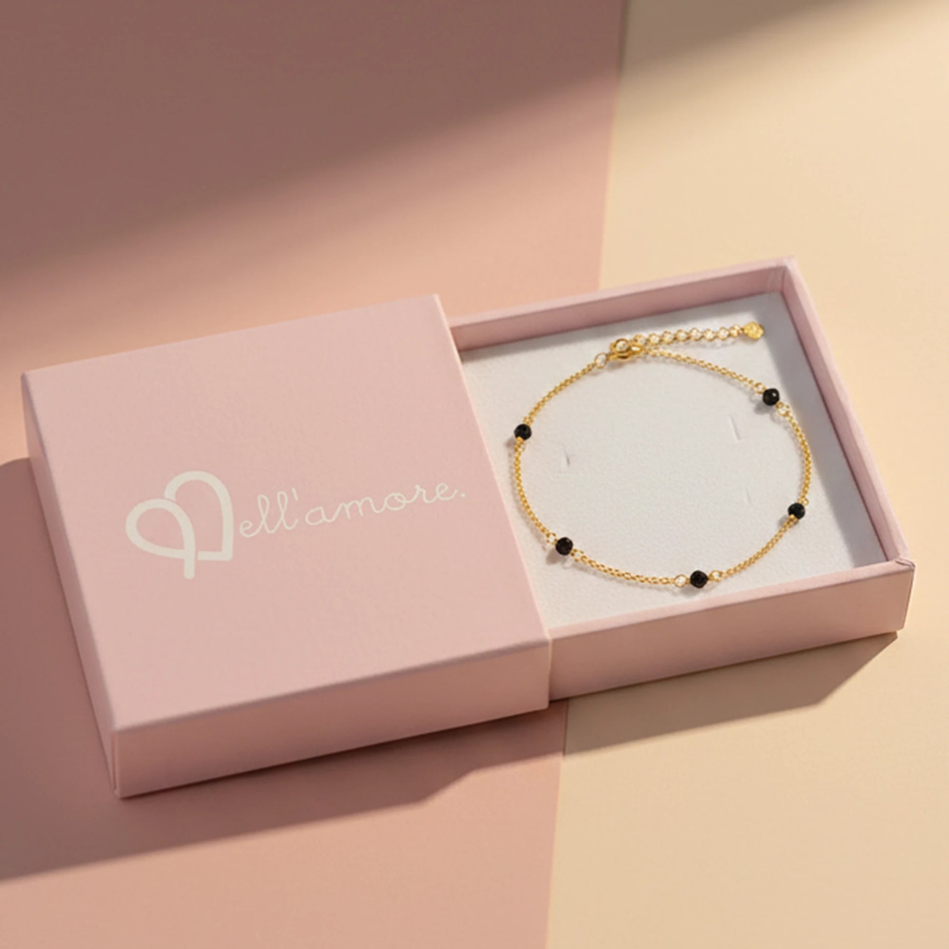 925 Sterling Silver Gold Plated Black Beads Anklet| Ideal Gift For Girls & Women| Adjustable And Lightweight Anklet|For Daily Wear And Ocassionally| Hallmark 925 Silver