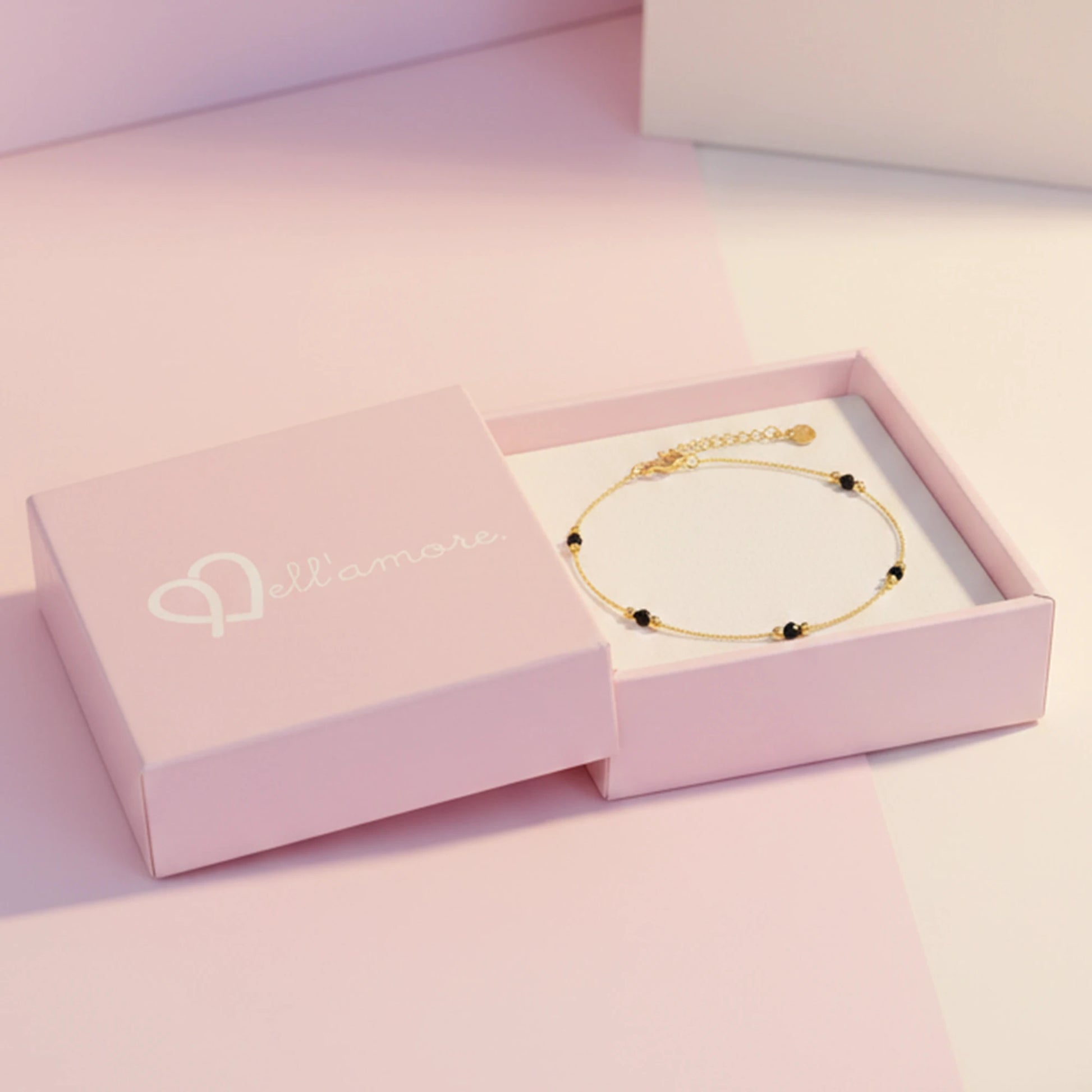 925 Sterling Silver Gold Plated Black Beads Anklet| Ideal Gift For Girls & Women| Adjustable And Lightweight Anklet|For Daily Wear And Ocassionally| Hallmark 925 Silver