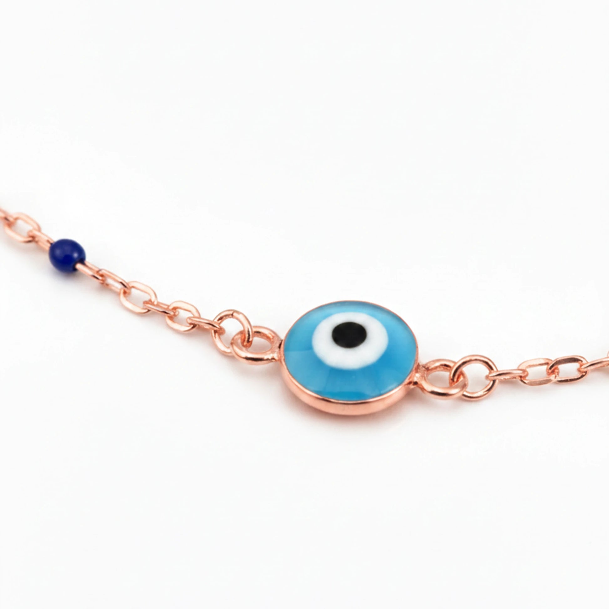 925 Sterling Silver Gold Plated Evil Eye & Enamel Beads Anklet| Ideal Gift For Girls & Women| Adjustable And Lightweight Anklet|For Daily Wear And Ocassionally| Hallmark 925 Silver
