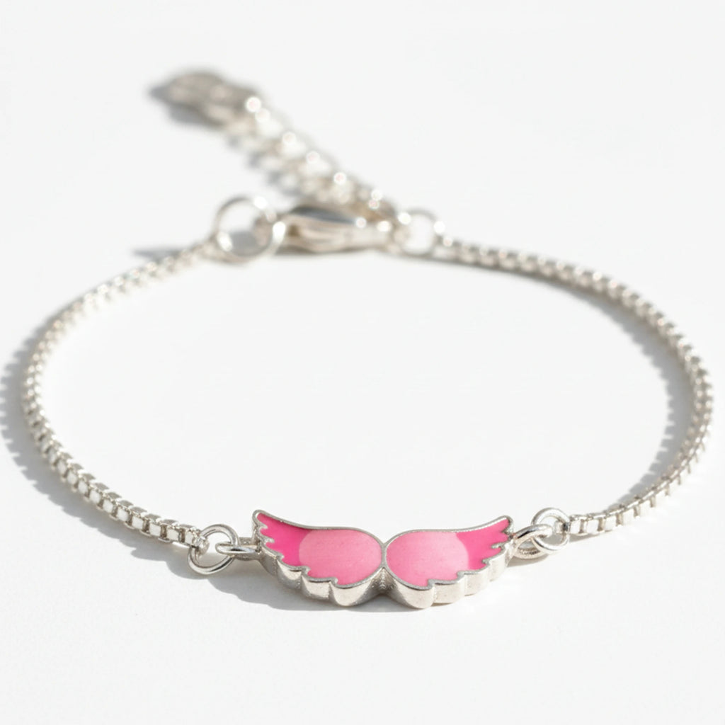 925 Sterling Silver Baby Bracelet With Wings Charm | Ideal Gift For 0 To 5 Years Old | New Born Baby Gift | Birthday Gift | 925 Hallmark, Unisex Baby, One Size