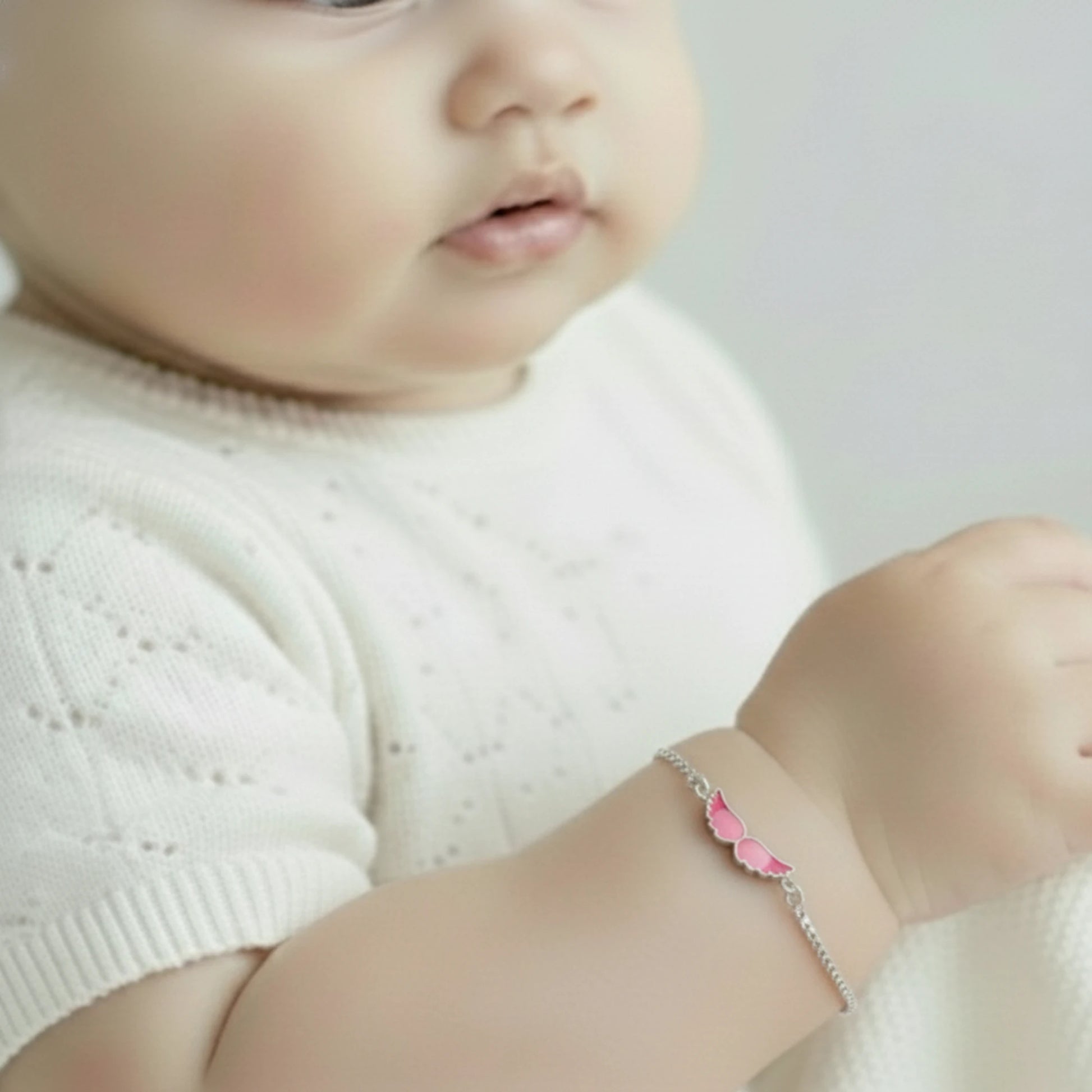 925 Sterling Silver Baby Bracelet With Wings Charm | Ideal Gift For 0 To 5 Years Old | New Born Baby Gift | Birthday Gift | 925 Hallmark, Unisex Baby, One Size