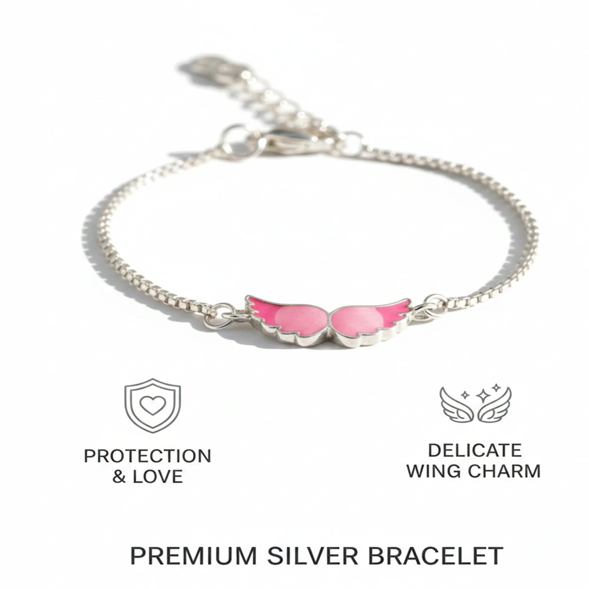 925 Sterling Silver Baby Bracelet With Wings Charm | Ideal Gift For 0 To 5 Years Old | New Born Baby Gift | Birthday Gift | 925 Hallmark, Unisex Baby, One Size