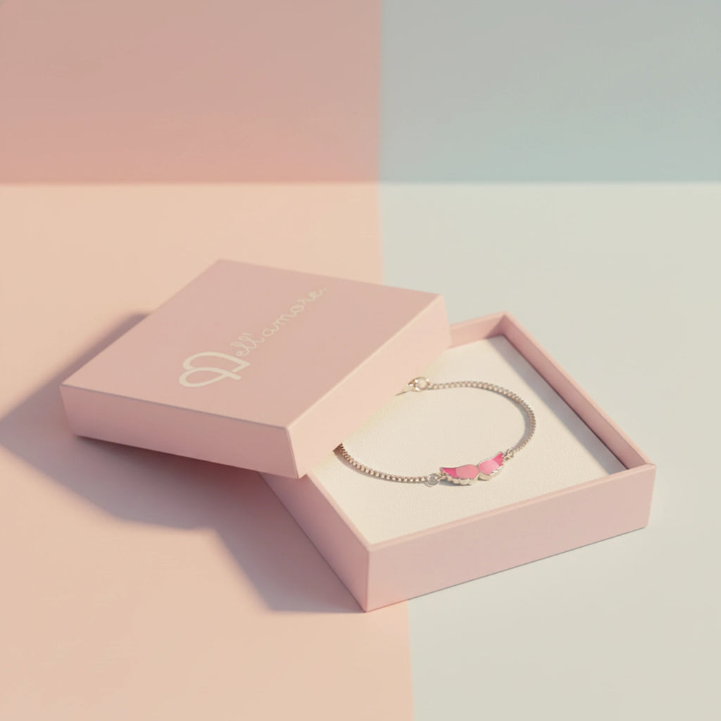 925 Sterling Silver Baby Bracelet With Wings Charm | Ideal Gift For 0 To 5 Years Old | New Born Baby Gift | Birthday Gift | 925 Hallmark, Unisex Baby, One Size