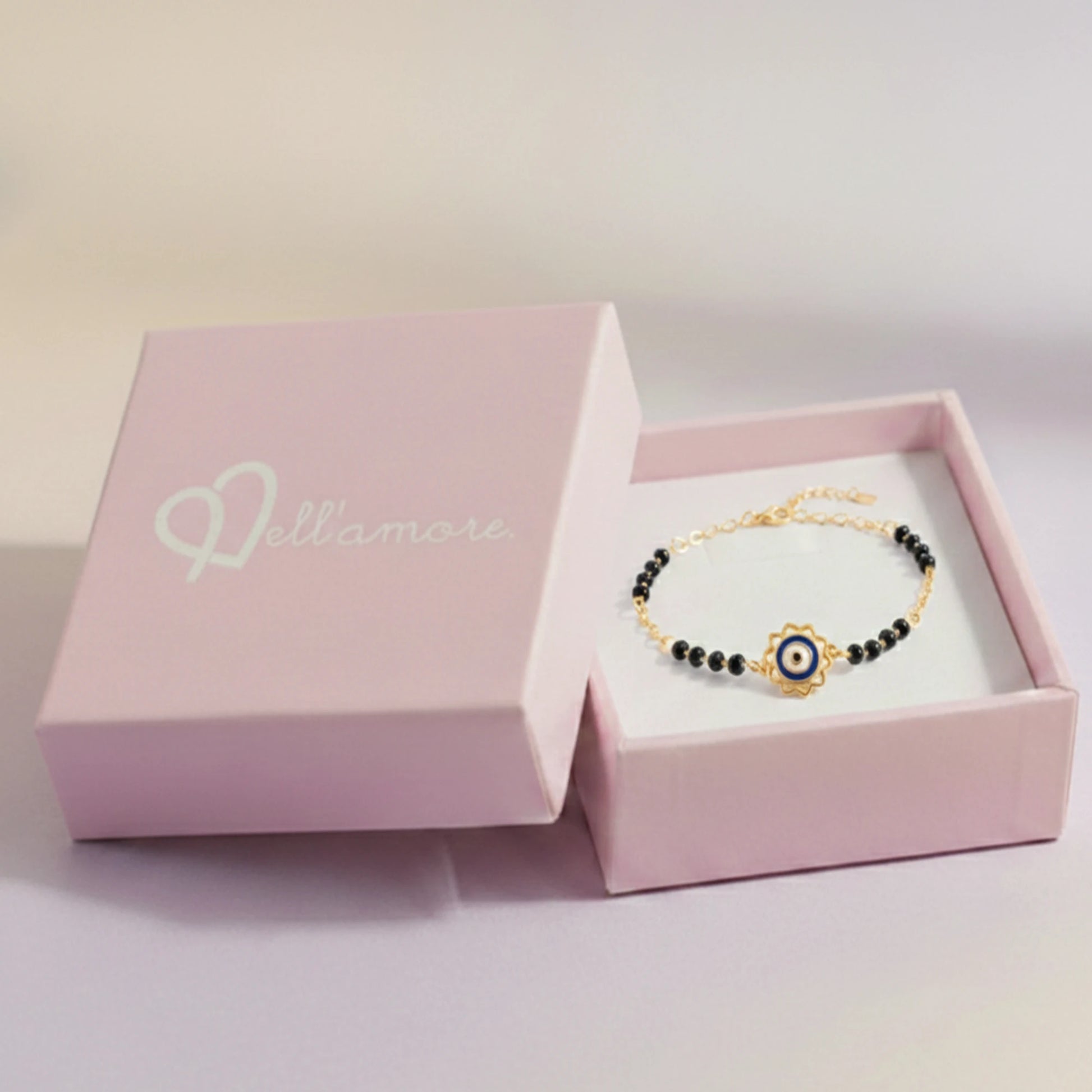 925 Sterling Silver Gold Plated Evil Eye Bracelet|| Ideal Gift For Girls & Women| Trendy Silver Gold Plated Bracelet| Adjustable & Lightweight| Hallmark 925 Silver