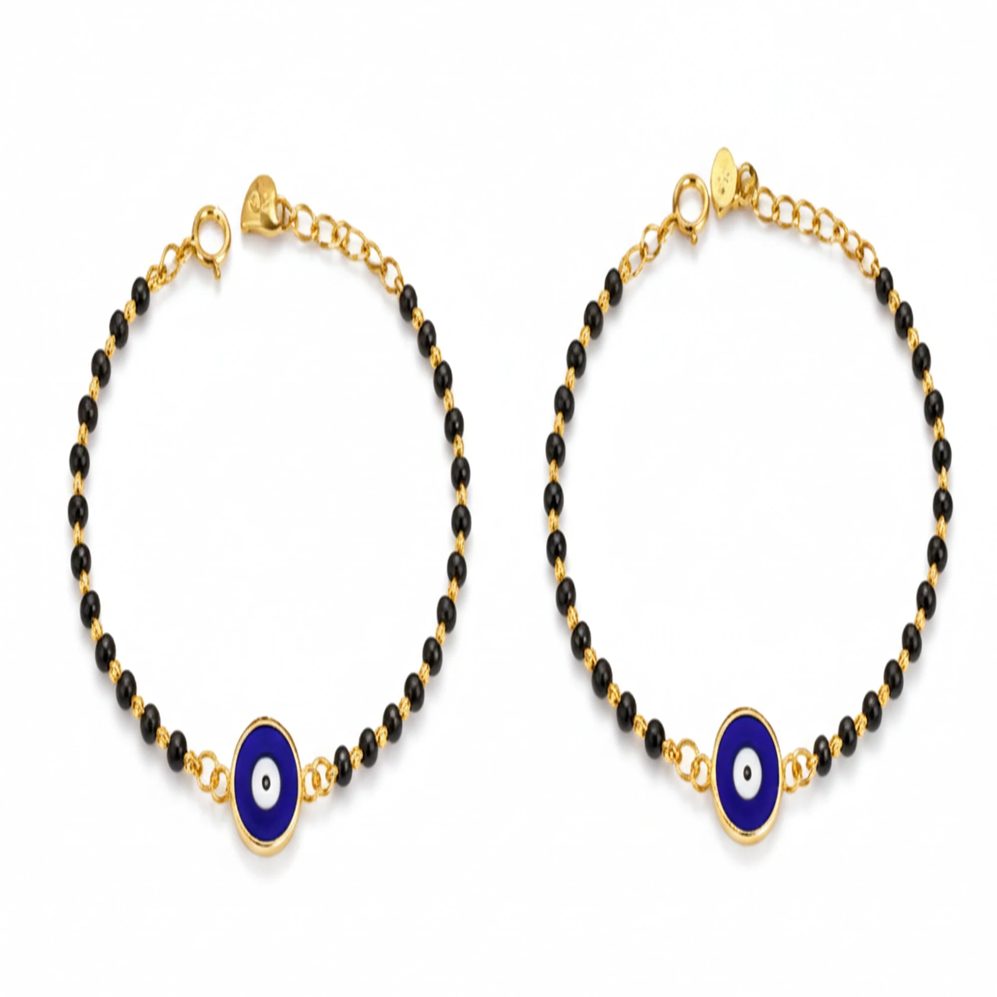 925 Sterling Silver Gold Plated Baby Nazariya with Evil Eye Charm| | Ideal Gift For 0 To 5 Years Old |  New Born Baby Gift | Birthday Gift | 925 Hallmark, Unisex Baby, One Size