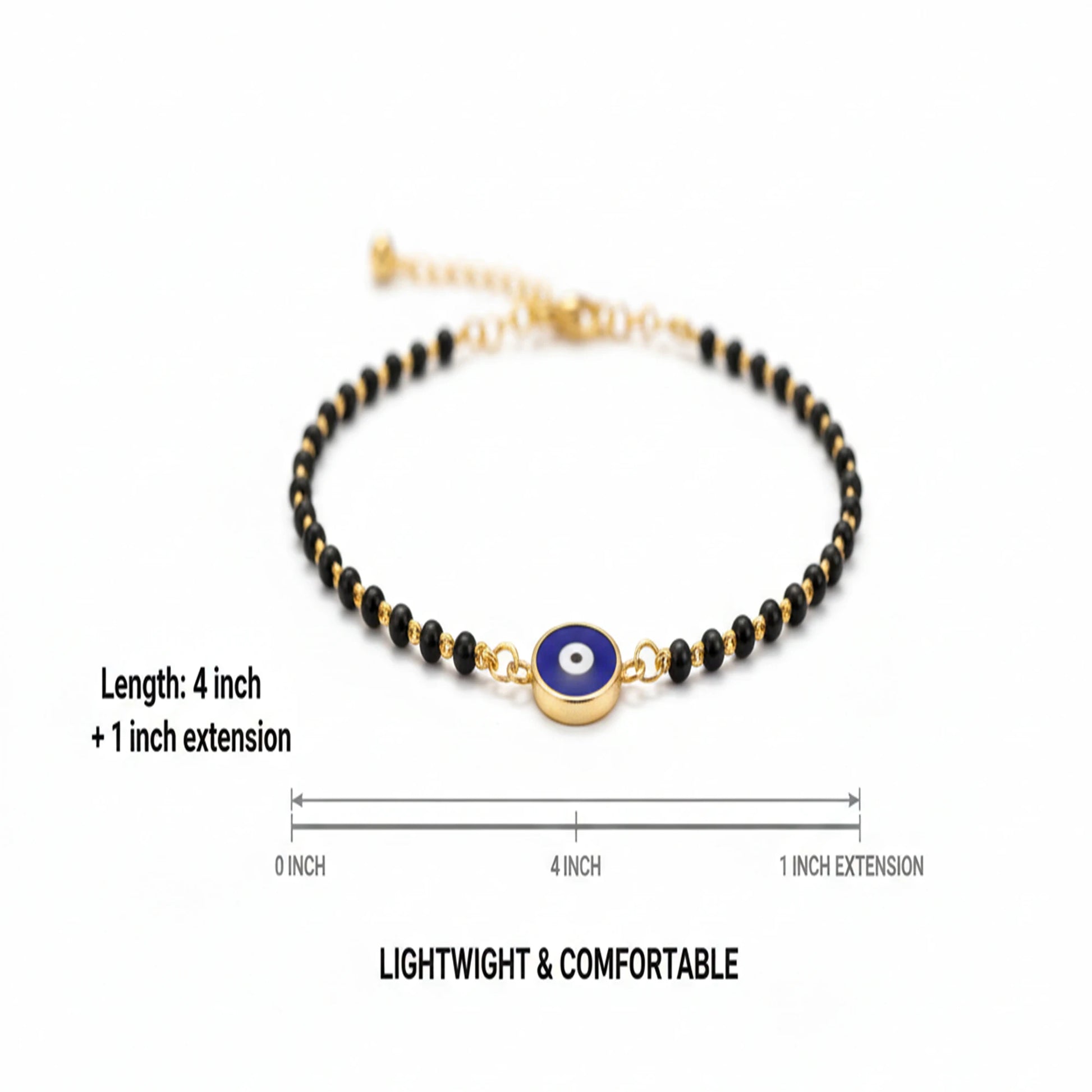 925 Sterling Silver Gold Plated Baby Nazariya with Evil Eye Charm| | Ideal Gift For 0 To 5 Years Old |  New Born Baby Gift | Birthday Gift | 925 Hallmark, Unisex Baby, One Size