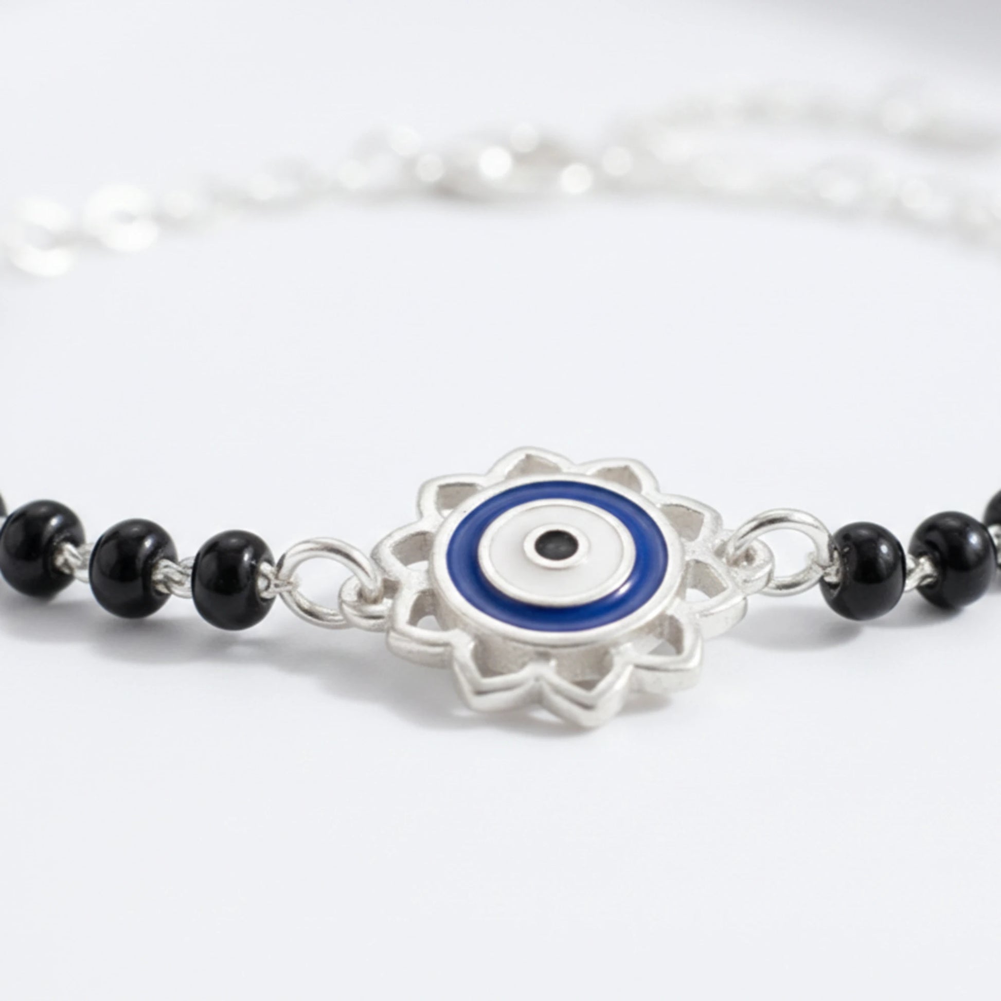 925 Sterling Silver Gold Plated Evil Eye Bracelet|| Ideal Gift For Girls & Women| Trendy Silver Gold Plated Bracelet| Adjustable & Lightweight| Hallmark 925 Silver