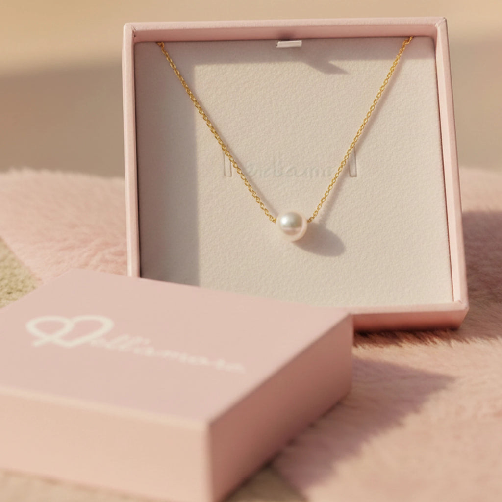 925 Sterling Silver Gold Plated Pearl Necklace| Ideal Gift For Girls & Women| Adjustable & Lightweight| Hallmark 925 Silver