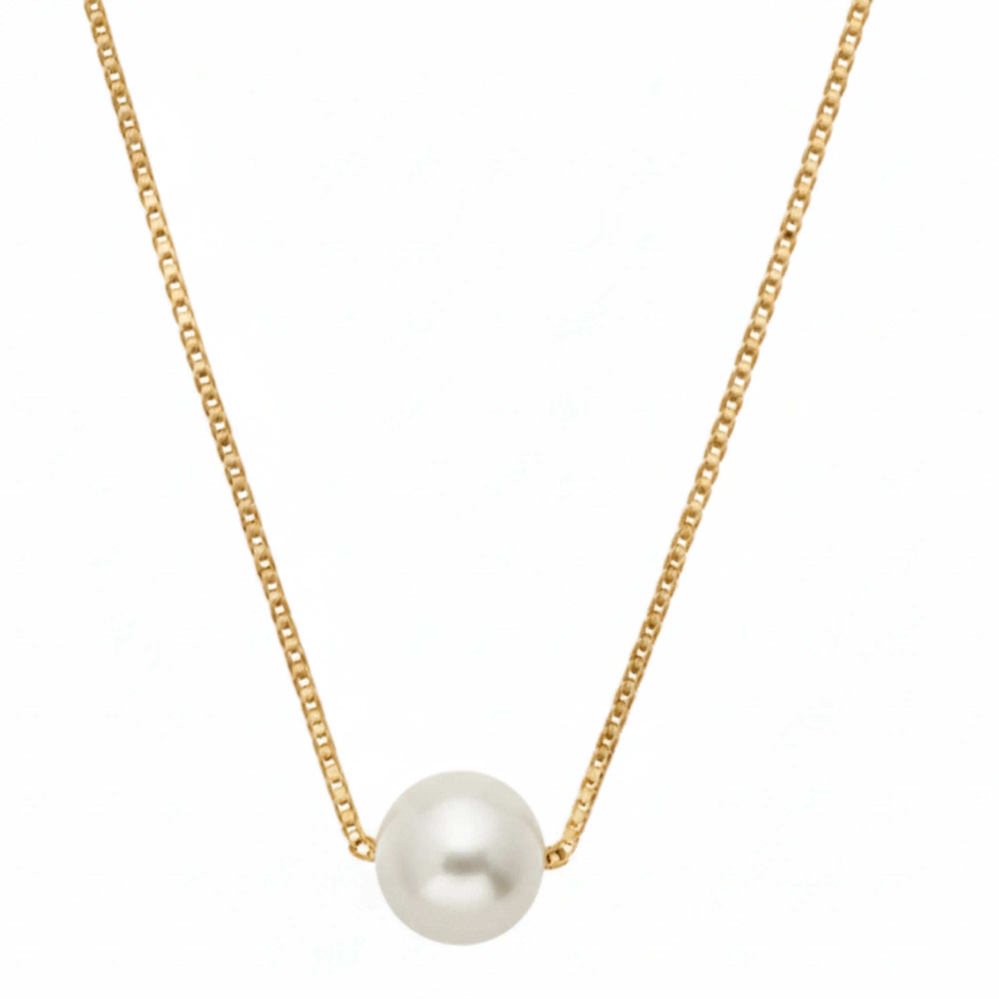 925 Sterling Silver Gold Plated Pearl Necklace| Ideal Gift For Girls & Women| Adjustable & Lightweight| Hallmark 925 Silver